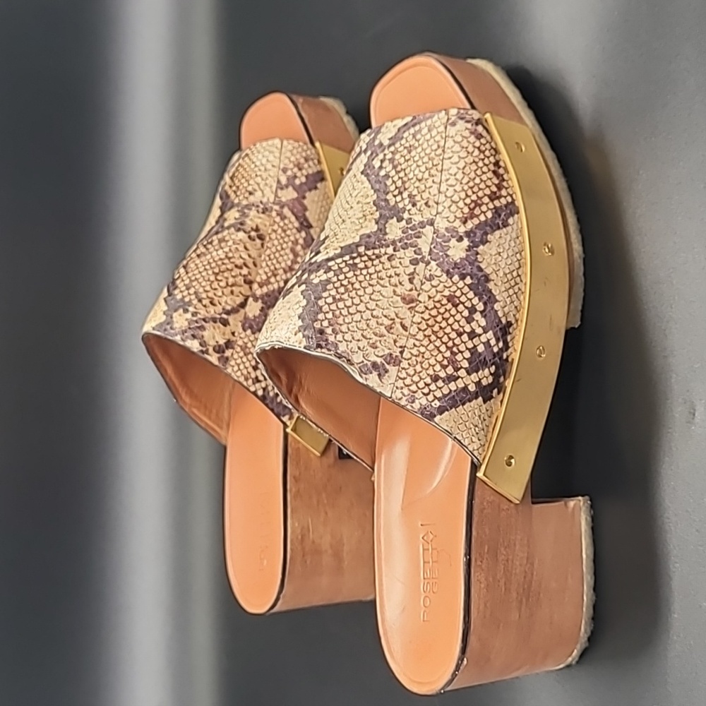 Rosetta Getty Slip On Wooden Clog Shoes Sz 36/5.5